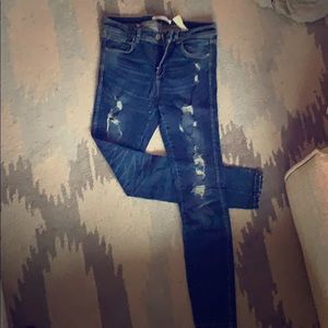 Zara Distressed Skinny Denim Jeans